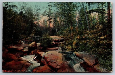 #ad Congdon Park Stream Water Rocks Duluth MN C1912 Postcard S17 $12.50