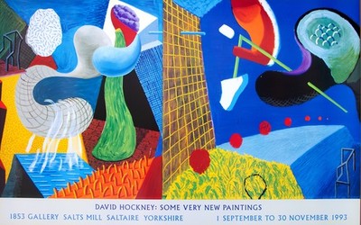 David Hockney  The Other Side  Original Exhibition Poster 1993 Salts Mill