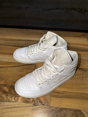 Nike Air Jordan 1 Mid Triple White   Gr. 42,5 (US 9)   Sehr guter Zustand