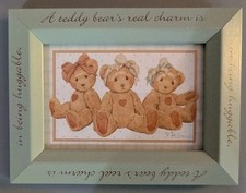 Vintage Priscilla Hillman Cherished Teddies Wooden Picture Frame Nursery...