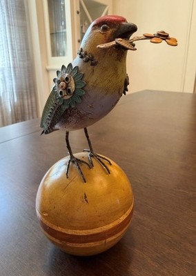 Signed Jim & Tori Mullan Mullanium Bird Sculpture Folk Art Steampunk OOAK