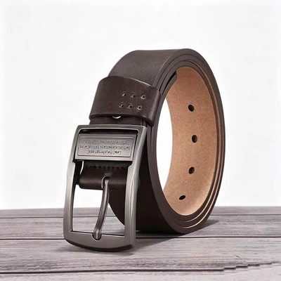 Style02 Men's Full Grain Genuine Leather Belt Casual Dress Jeans Belts