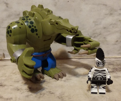 2 LEGO The Batman Movie Mini Figures - Big KILLER CROC & ZEBRA MAN