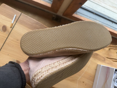 TOMS Women s Beige Slip-On Espadrille Flats Synthetic Round Toe Size 11