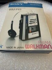 Vintage Sony Walkman WM-F43 AM/FM Cassette Player-Original box-See Description