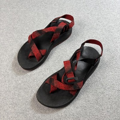 Vibram Sandals Shoes Woman Size 8 Red Black Hiking Sport Outdoor Trail Comfort