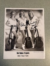 Foto de prensa firmada del rubio trillizos Pee-Wee Herman Navidad Milly Elena Eadie