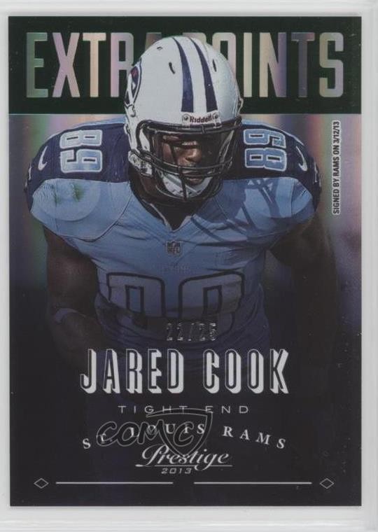 2013 Panini Prestige Extra Points Green 22/25 Jared Cook #159 1l2