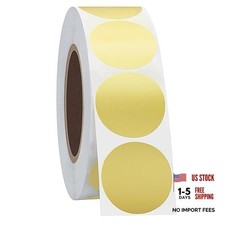 Gold Circle Stickers - 1 Inch Dot Label - Color Coding - 1000 Stickers