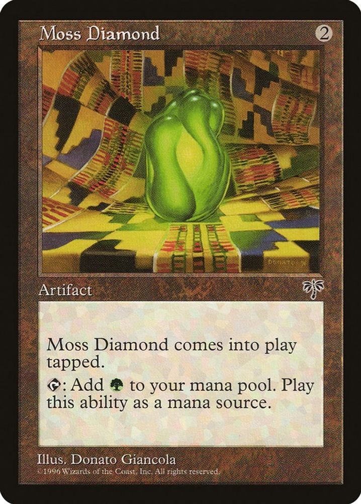 1996 Magic: The Gathering Mirage - Moss Diamond (#312, Uncommon, Lightly Played)