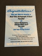 2026 Topps Heritage - Colson Montgomery Real One Autograph II Base Redemption