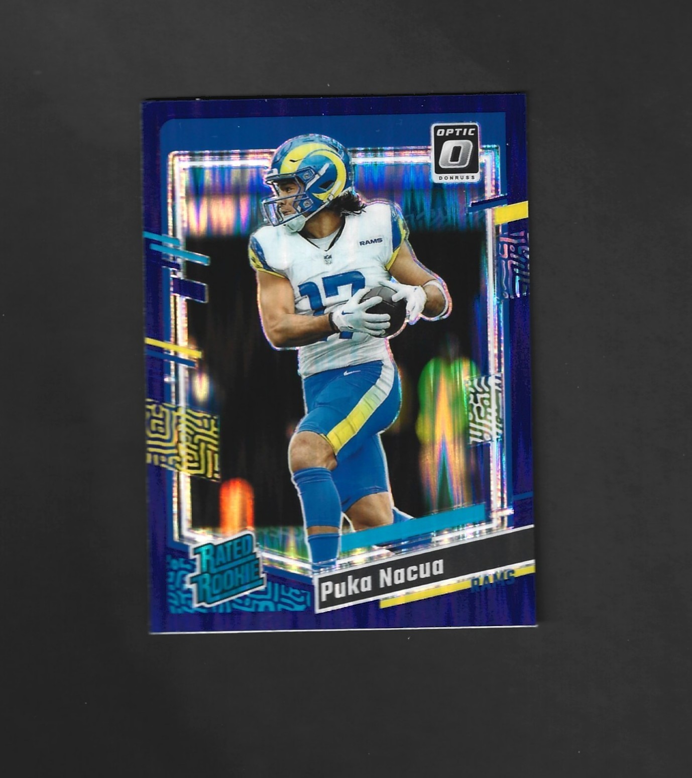 2023 Donruss Optic Puka Nacua Purple Shock Prizm Rated Rookie #238