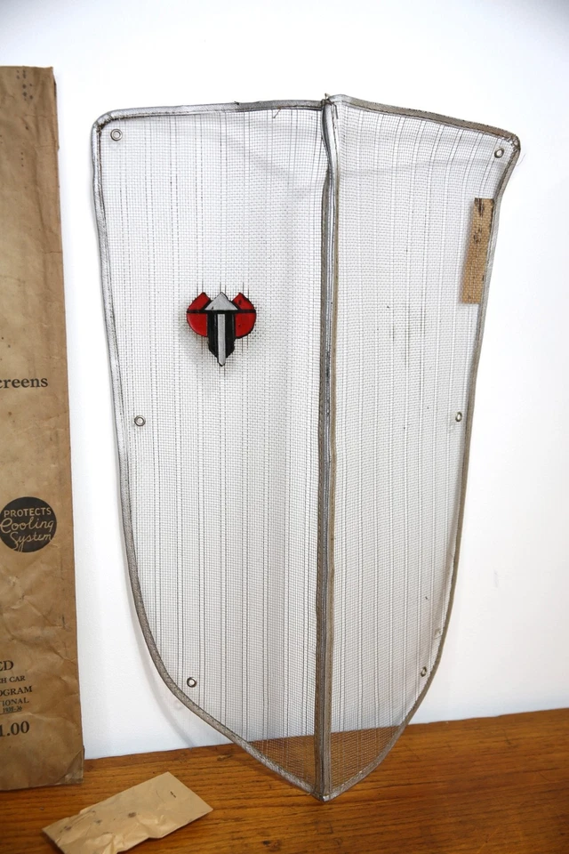 De colección 1935 36 International Truck Radiador Parrilla Carcasa Pantalla Cubierta Accesorio Nuevo de Lote Antiguo Foto 4 de 4