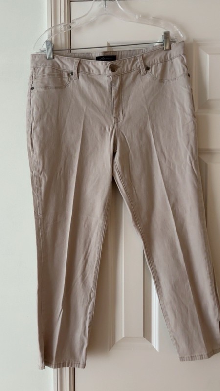 AZ Denim Women's Khaki Casual Cotton Pants Size 14