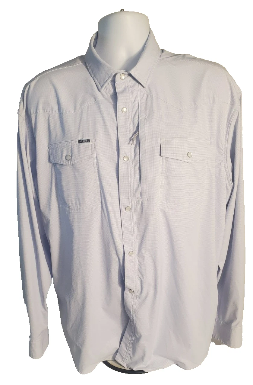 PONCHO Blue Shirt Men's XL Regular Fit Button Down Long Sleeves Pockets
Opens in a new window or tab