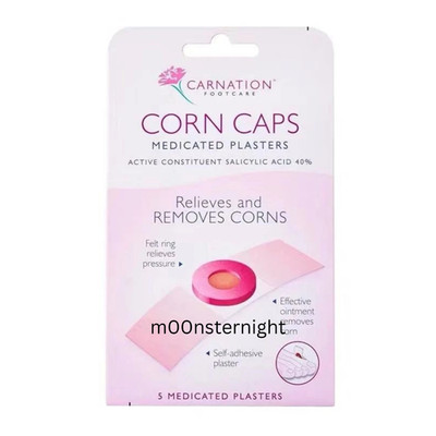 2x Carnation Footcare Corn Caps 5s Medicated Plasters for Corn & Callus Removal