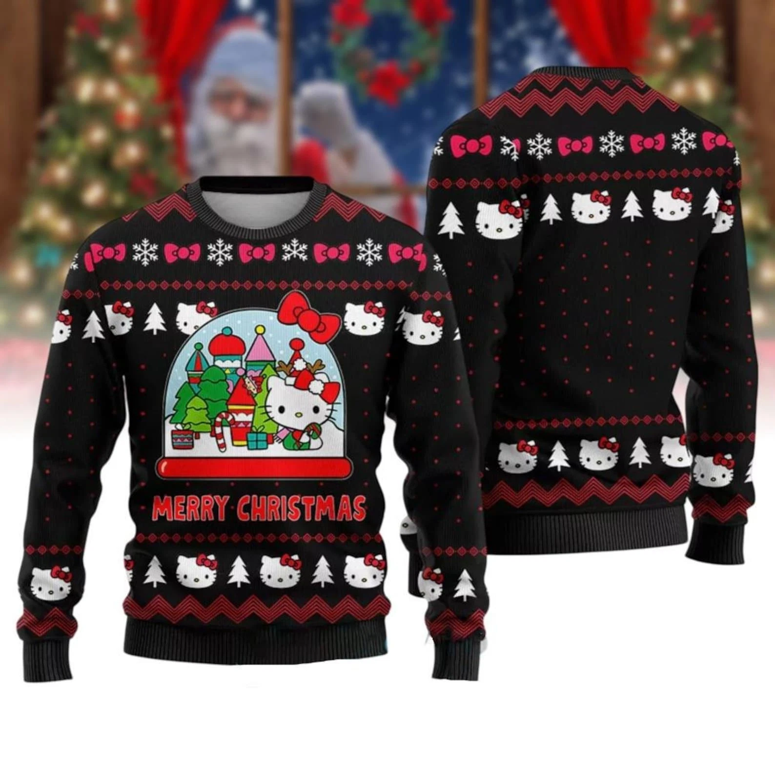 Hello Christmas Hello Kitty Ugly Christmas Sweater