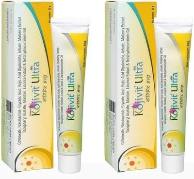 Kojivit Ultra Gel 30gm For Hyperpigmentation, Sunburns, Skin darkening Pack of 2