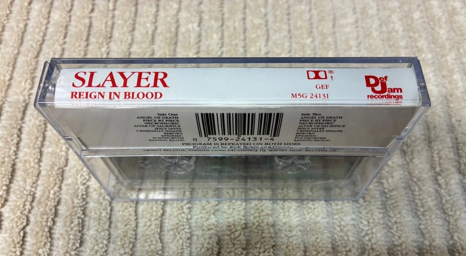 Slayer - Reign In Blood Def Jam Recordings Cassette - Image 3 of 3