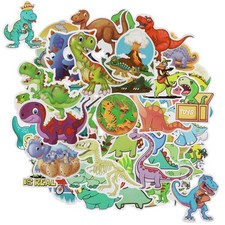 Dinosaur Stickers 100PCS Cute Waterproof Vinyl Pack for Laptop Bottle