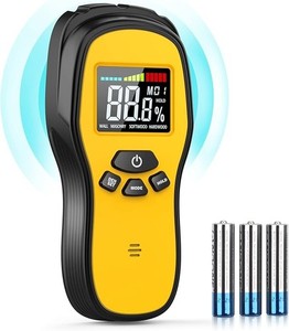 Pinless Moisture Meter Detector for Lumber, Drywall, Masonry, Concrete, etc