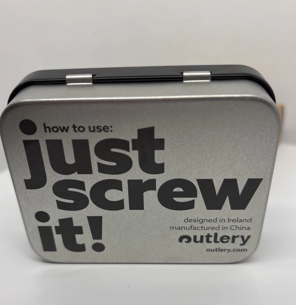 Outlery Portable & Reusable Stainless Steel Travel Cutlery Set TSA NEW BLACK