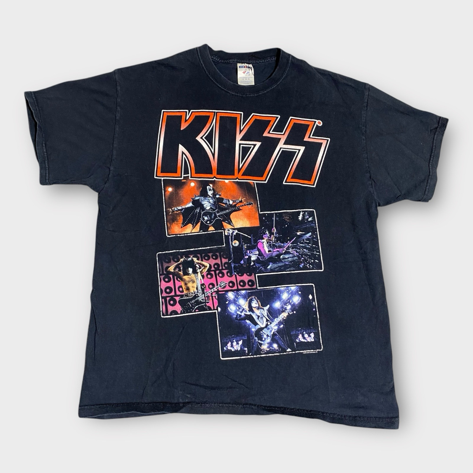 Kiss T Shirt Size XL Double Sided Concert Rock Roll Band Vtg Y2K Too Loud Old
