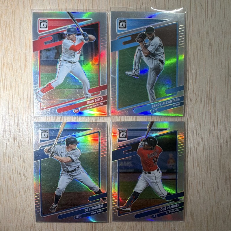 Donruss 2021 Optic Baseball Holo Lot of 4 - Soto Alcantara LeMahieu Ramirez