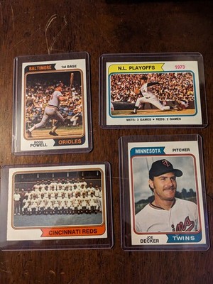 1974 Topps Baseball card singles you pick / choose #s 251-500 NRMT