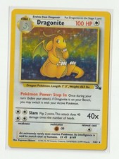 Dragonite 4/62 Fossil Unlimited Holo Rare Pokemon 1999 MP