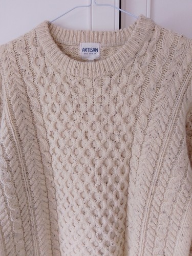 Artisan Knitwear Cream Jumper In Size Medium - Picture 1 of 4