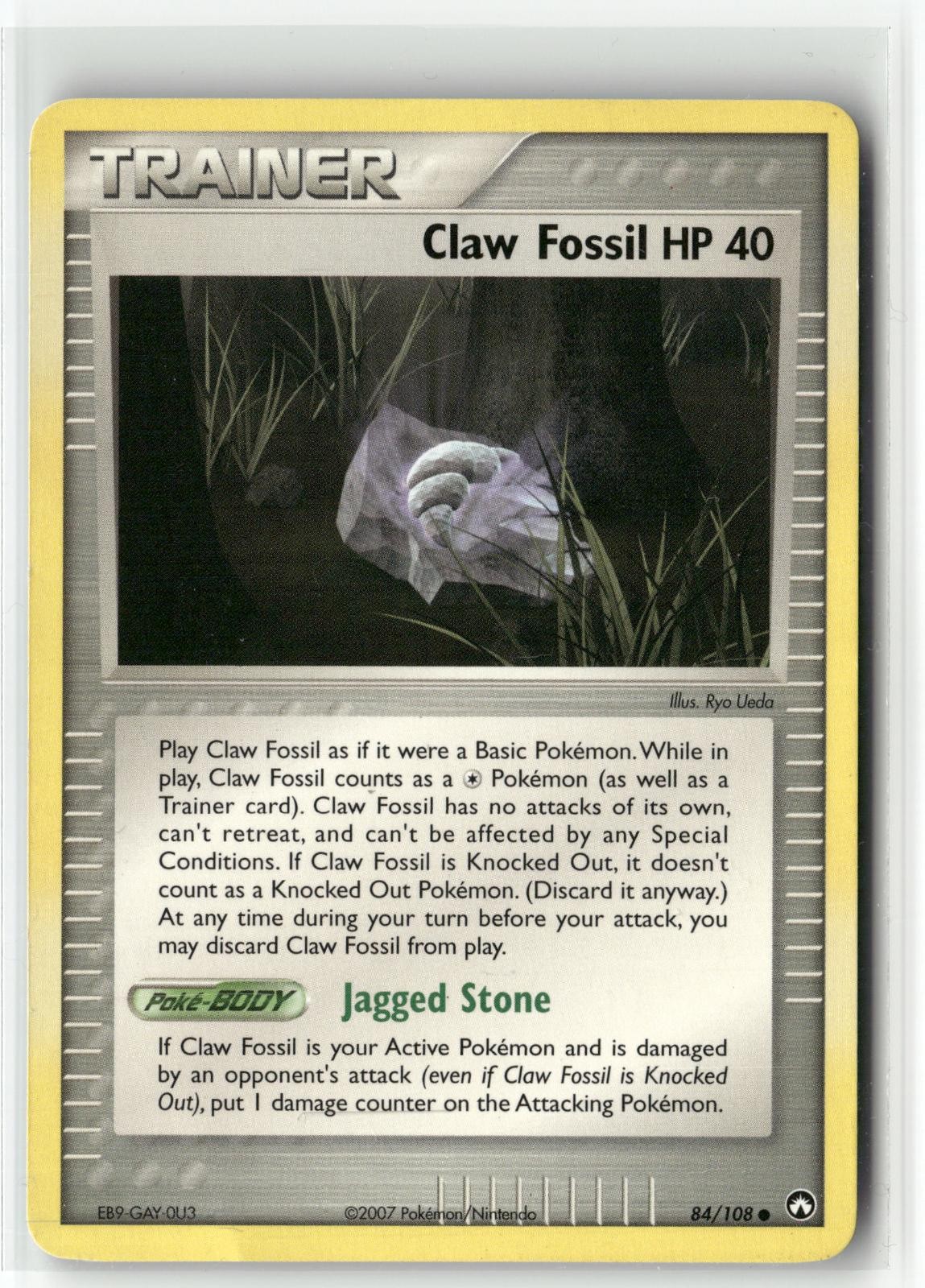 Claw Fossil 84/108 Common Near Mint Power Keepers Pokemon PK-03