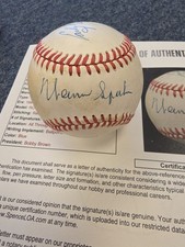 HOF Pitchers Signed Ball BOB GIBSON, Bob Feller, Early Wynn, Spahn,Marichal JSA
