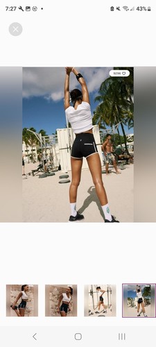 NWT Free People Movement Island Time High Waist Shorts Black Size M