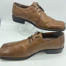 Stacy Adams Brown Leather Size 10.5M Leather Cognac Office Dadcore Y2K Oxford