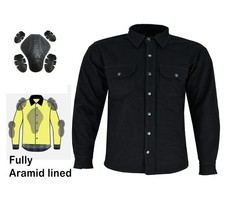 Motorcycle Shirt Kevlar Lined Motorbike Denim Jacket With CE Armour set