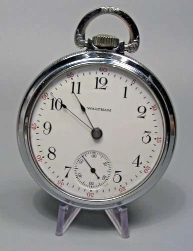 Antique 1900 WALTHAM Grade 18 Pocket Watch. 18s, 21j, OF, Ni. Runs - keeps time.