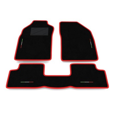 ASC Tappetini Auto Compatibili Con Nissan Micra K14 (2017-2023) | Set 4 Pezzi In Moquette | Battitacco In Gomma E Bordo Antiscivolo | Prodotto Italiano