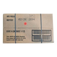 MRE USGI Ready To Eat - 1 Case  of 12 Meals A Case. Inspection 2026