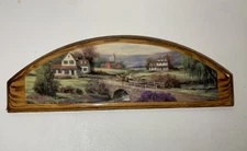 VTG Wall Decor Wooden Lacquered Pictures Country Farm Horse Barn Above Door