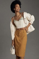 NWT Anthropologie The Colette Skirt by Maeve in Bronze Sz Medium NWT