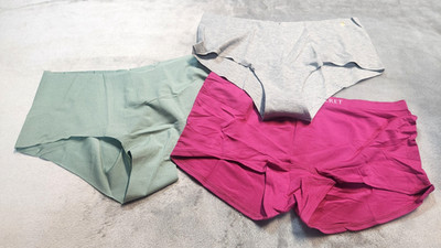 NWT VICTORIA'S SECRET 3 Pack XL Green Grey Pink No Show Cheeky Panties