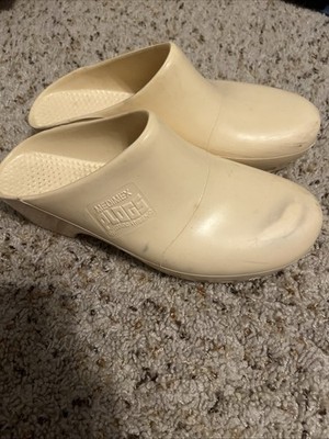 Vintage Medimex Plogs Clogs 37/38 Goldenrod Natec antistatic Made In W. Germany