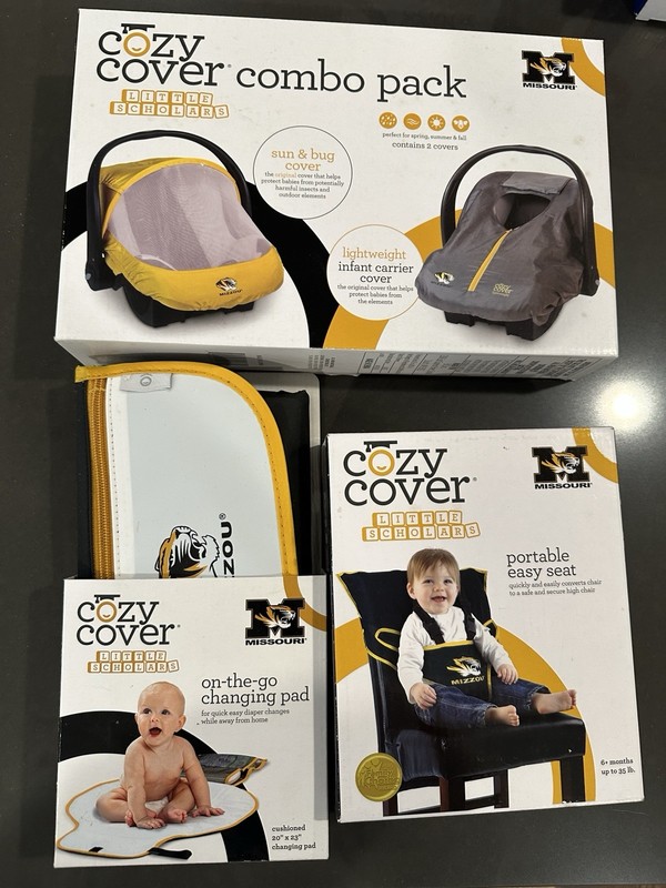 Missouri Mizzou Baby New Cozy Cover Infant Carrier Changing Pad Portable Seat