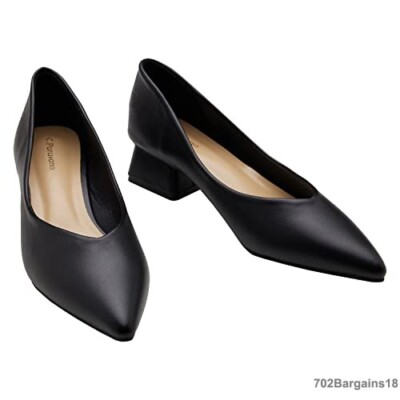 C.Paravano Low Heel Pumps Women Pumps Block Heel Pumps 