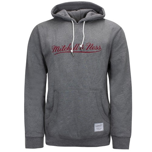 Mitchell \u0026 Ness Sudadera con capucha para hombre con logotipo de la marca  Essentials Gris mnngrht 1 | eBay
