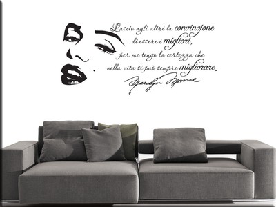 Adesivi Murali Frasi Marilyn Monroe Decorazioni Parete Wall Stickers Ws0704 Ebay