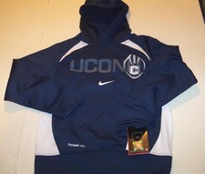 UCONN HUSKIES NIKE PULLOVER HOODED SWEATSHIRT YOUTH SIZE SMALL 8-10 NAVY NWT