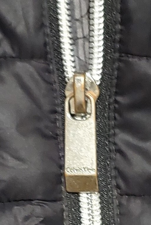 Calvin Klein Black Solid Full Zip Puffer Jacket M… - image 9