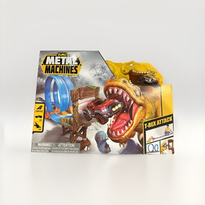 ZURU Metal Machines T-REX ATTACK Jurassic Dinosaur Car Race Track  Ages 4+